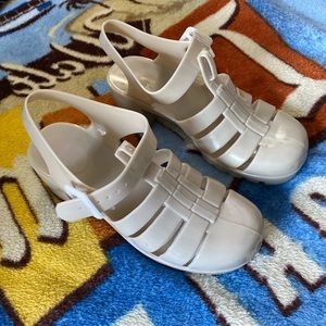 Beige / Cream Jelly Sandals